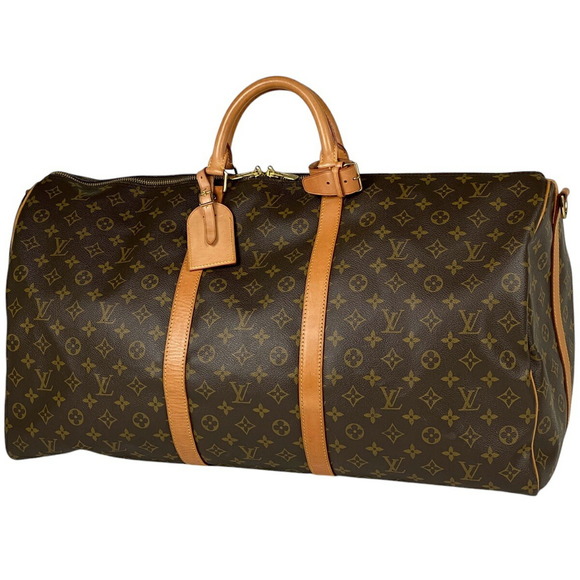 Louis Vuitton Travel Boston Brown Bag Monogram Keepall Bandouliere - Picture 1 of 8